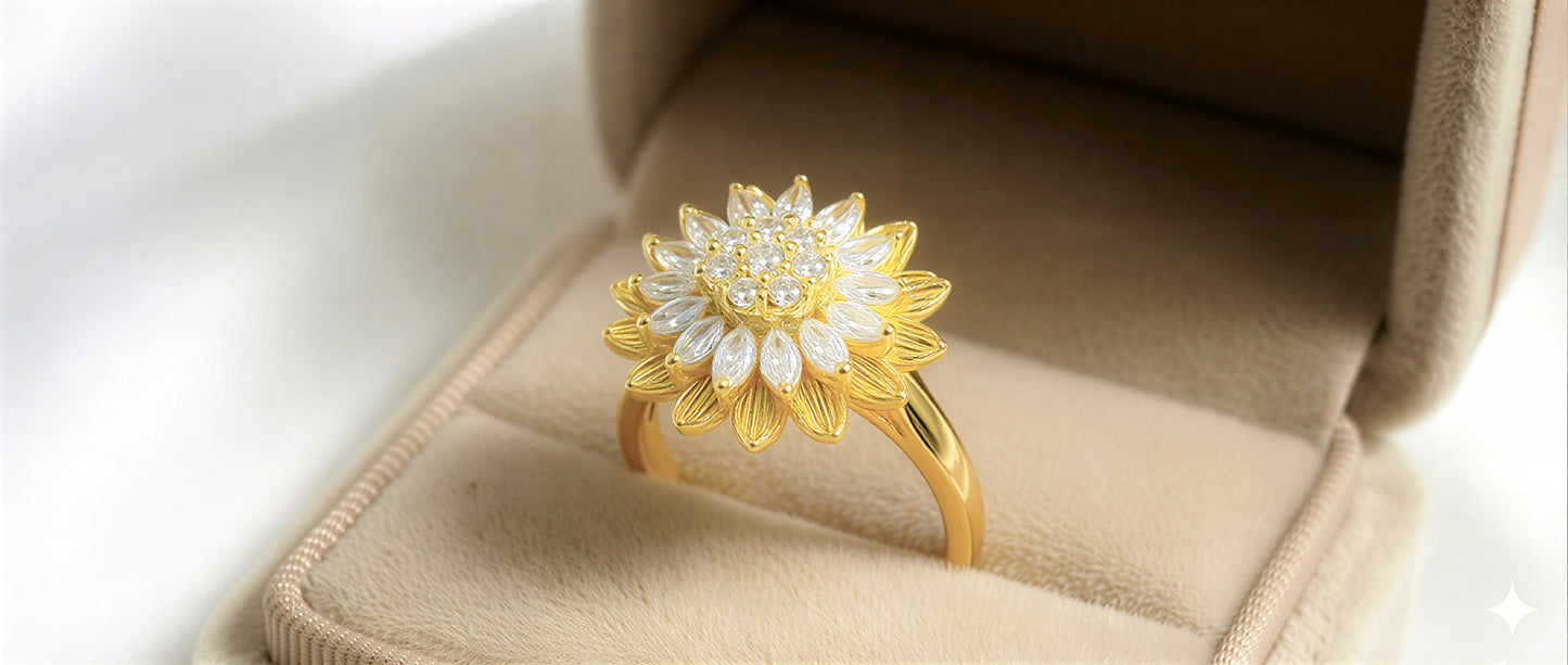 Anillo Girasol Giratorio + ENVIO GRATIS