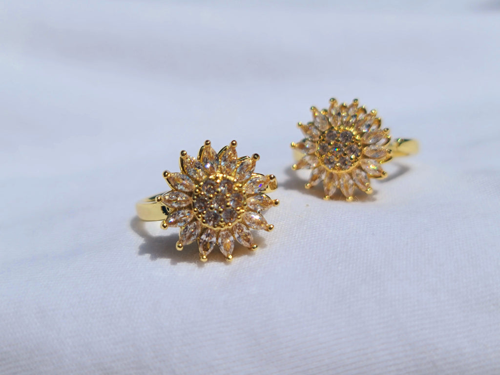 Colección Girasol Giratorio - Collar Girasol + Anillo Girasol - ENVIO GRATIS