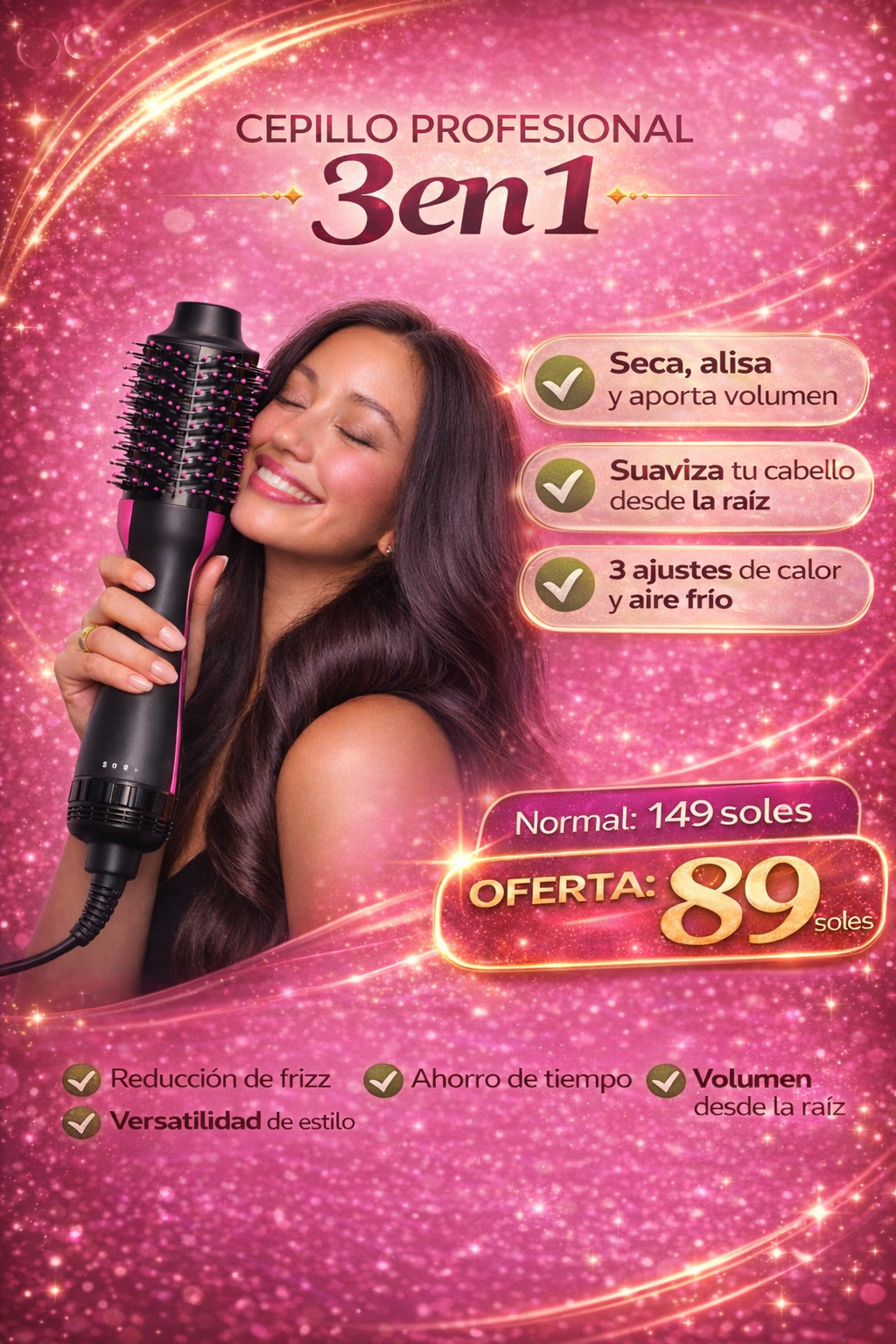 Cepillo Profesional 3 en 1 - ENVIO GRATÍS